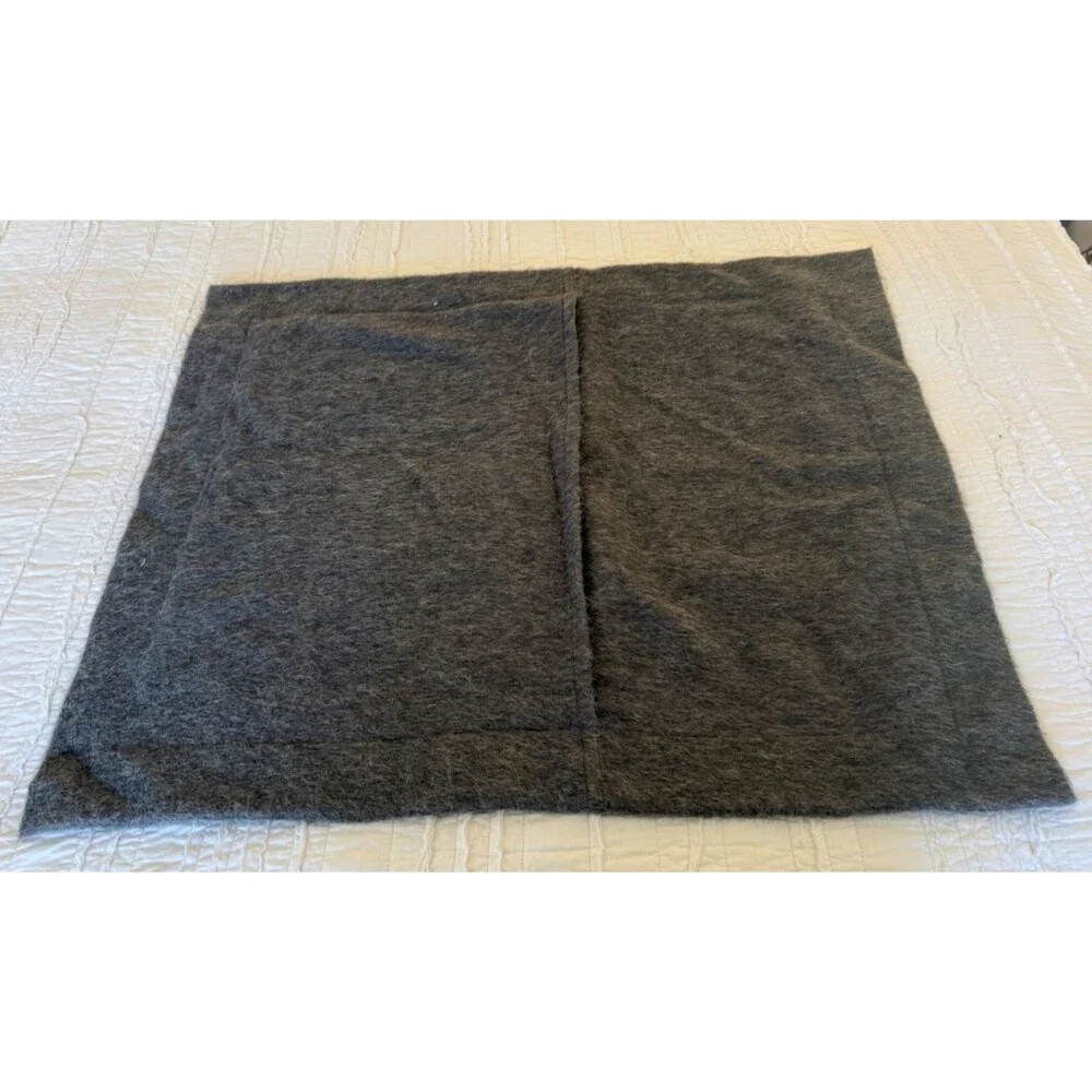 New 2 Gray Alpaca Wool Blend Pillow Shams Field Gear Home Collection